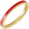 14K Yellow Red Enamel Stackable Ring Siddiqui Jewelers