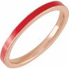 14K Rose Red Enamel Stackable Ring Siddiqui Jewelers