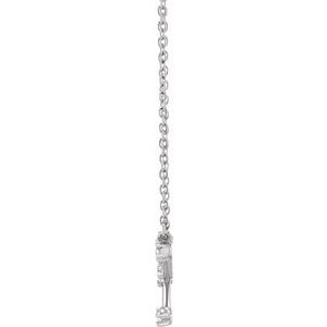 14K White 1/8 CTW Natural Diamond Cancer 16-18" Necklace Siddiqui Jewelers