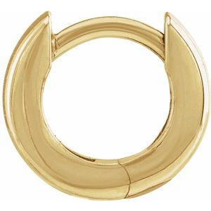 14K Yellow 9.5 mm Hinged Hoop Earring Siddiqui Jewelers