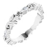 14K White 1/4 CTW Natural Diamond Finger Floral-Inspired Eternity Band Siddiqui Jewelers
