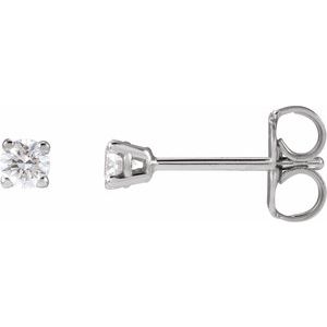 14K White 1/6 CTW Lab-Grown Diamond Earrings Siddiqui Jewelers