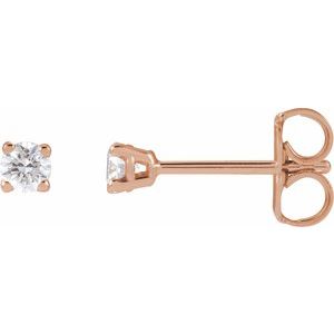 14K Rose 1/6 CTW Lab-Grown Diamond Earrings Siddiqui Jewelers