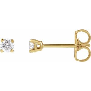 14K Yellow 1/6 CTW Lab-Grown Diamond Earrings Siddiqui Jewelers