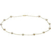 14K Yellow Pearl Station 16" Necklace-Siddiqui Jewelers