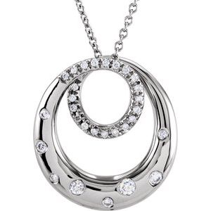 14K White 1/3 CTW Diamond 18" Necklace - Siddiqui Jewelers