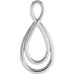 14K White 22x11 mm Infinity-Inspired Pendant-Siddiqui Jewelers