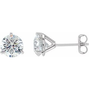 14K White 2 CTW Diamond Stud Earrings-Siddiqui Jewelers