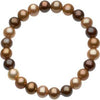 8-9 mm Freshwater Cultured Dyed Chocolate Pearl 7" Stretch Bracelet - Siddiqui Jewelers