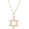 14K Yellow 1/5 CTW Diamond Star of David Necklace - Siddiqui Jewelers
