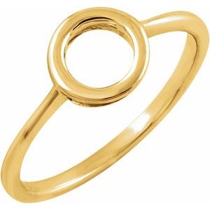 14K Yellow 8 mm Circle Ring - Siddiqui Jewelers
