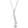 14K White 1/2 CTW Diamond Journey 18" Necklace - Siddiqui Jewelers
