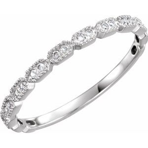 14K White .08 CTW Diamond Ring Size 7 - Siddiqui Jewelers