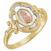 14K Yellow & Rose Our Lady of Guadalupe Ring - Siddiqui Jewelers