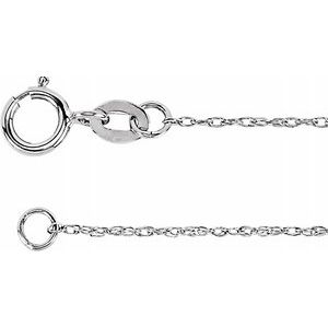 Platinum 1 mm Solid Rope 20" Chain
-Siddiqui Jewelers