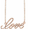 14K Rose "Love" 16.5" Necklace - Siddiqui Jewelers