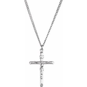 Sterling Silver Crucifix Necklace-Siddiqui Jewelers
