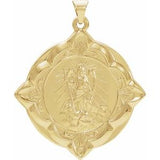 14K Yellow 31x31 mm St. Raphael Medal - Siddiqui Jewelers