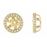 14K Yellow 1/5 CTW Diamond Earrings Jackets with 5.5 mm ID - Siddiqui Jewelers