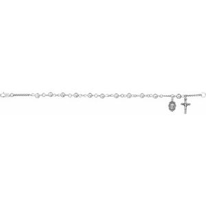 Sterling Silver Ball Rosary Bracelet - Siddiqui Jewelers