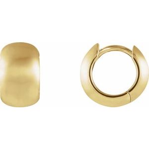 14K Yellow 11.5 mm Hinged Hoop Earrings Siddiqui Jewelers