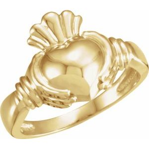14K Yellow Claddagh Ring Size 7-Siddiqui Jewelers