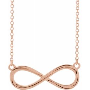 14K Rose Infinity-Inspired 18" Necklace-Siddiqui Jewelers