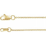 14K Yellow 1 mm Solid Cable 16" Chain-Siddiqui Jewelers
