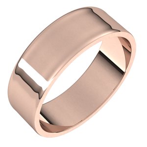 10K Rose 6 mm Flat Ultra-Light Band Size 7.5 - Siddiqui Jewelers