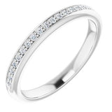 14K White 1/8 CTW Diamond Band for 6 mm Square Ring-Siddiqui Jewelers