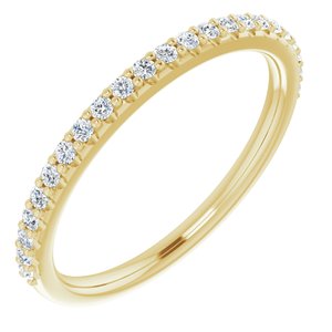 14K Yellow 1/5 CTW Diamond Band for 7x5 mm Emerald Ring   -Siddiqui Jewelers