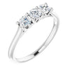 14K White 3.5 mm Round Forever One™ Moissanite Anniversary Band - Siddiqui Jewelers