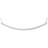 14K White 1/6 CTW Natural Diamond Bar 16-18" Necklace-Siddiqui Jewelers