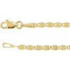 14K Yellow 2.7 mm Mirror Link 16" Chain -Siddiqui Jewelers