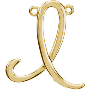 14K Yellow Script Initial I 16" Necklace - Siddiqui Jewelers