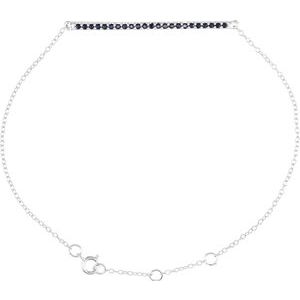 14K White Blue Sapphire 8" Bracelet - Siddiqui Jewelers