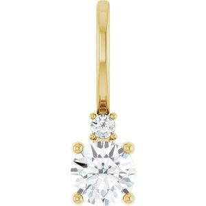 14K Yellow 1/4 CTW Natural Diamond Charm/Pendant Siddiqui Jewelers