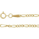 14K Yellow 1.9 mm Diamond-Cut Figaro 7" Chain  Siddiqui Jewelers