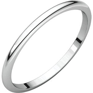 Sterling Silver 1.5 mm Half Round Band Size 9.5 - Siddiqui Jewelers