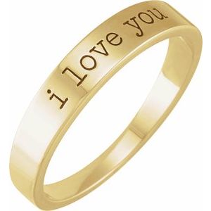 14K Yellow I Love You Stackable Ring Siddiqui Jewelers