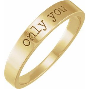 14K Yellow "Only You" Stackable Ring Size 7-Siddiqui Jewelers