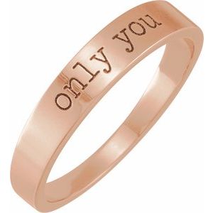 14K Rose Only You Stackable Ring Siddiqui Jewelers