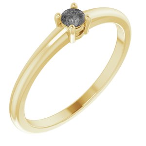 14K Yellow Natural Gray Spinel Ring Siddiqui Jewelers