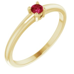 14K Yellow Natural Ruby Ring Siddiqui Jewelers