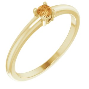 14K Yellow Natural Citrine Ring Siddiqui Jewelers