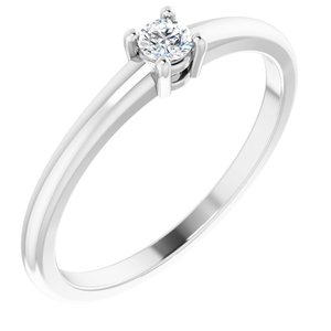 14K White 1/10 CTW Natural Diamond Ring Siddiqui Jewelers