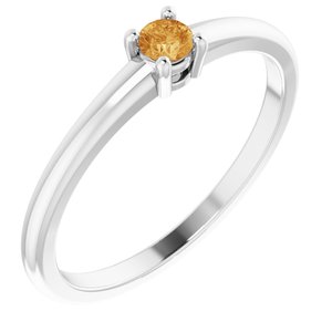 Platinum Natural Citrine Ring Siddiqui Jewelers