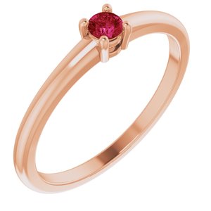 14K Rose Natural Ruby Ring Siddiqui Jewelers