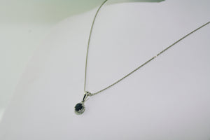 Sapphire and Diamond Necklace in 14K White Gold - Siddiqui Jewelers