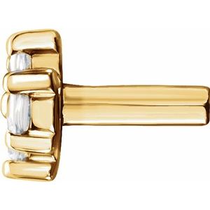 14K Yellow 1/10 CTW Natural Diamond Trim